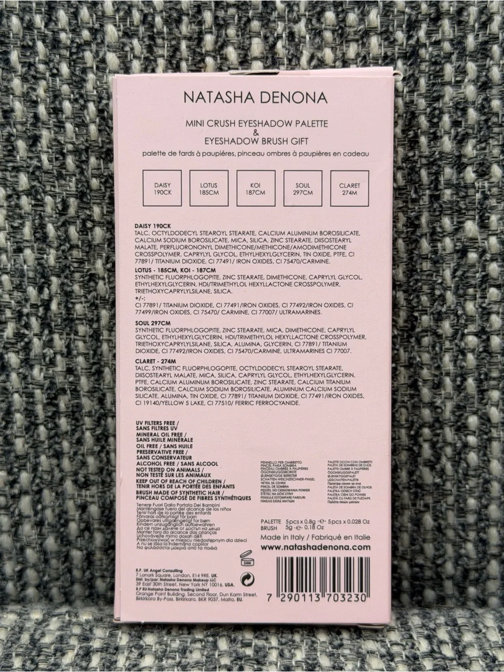 Natasha Denona Mini Crush Palette NIB DISCONTINUED Limited Valentine Edition